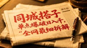 同城搭子群19.9单点爆破日入千,搭子组局月入万,全网最细拆解-五六七网创电商学院