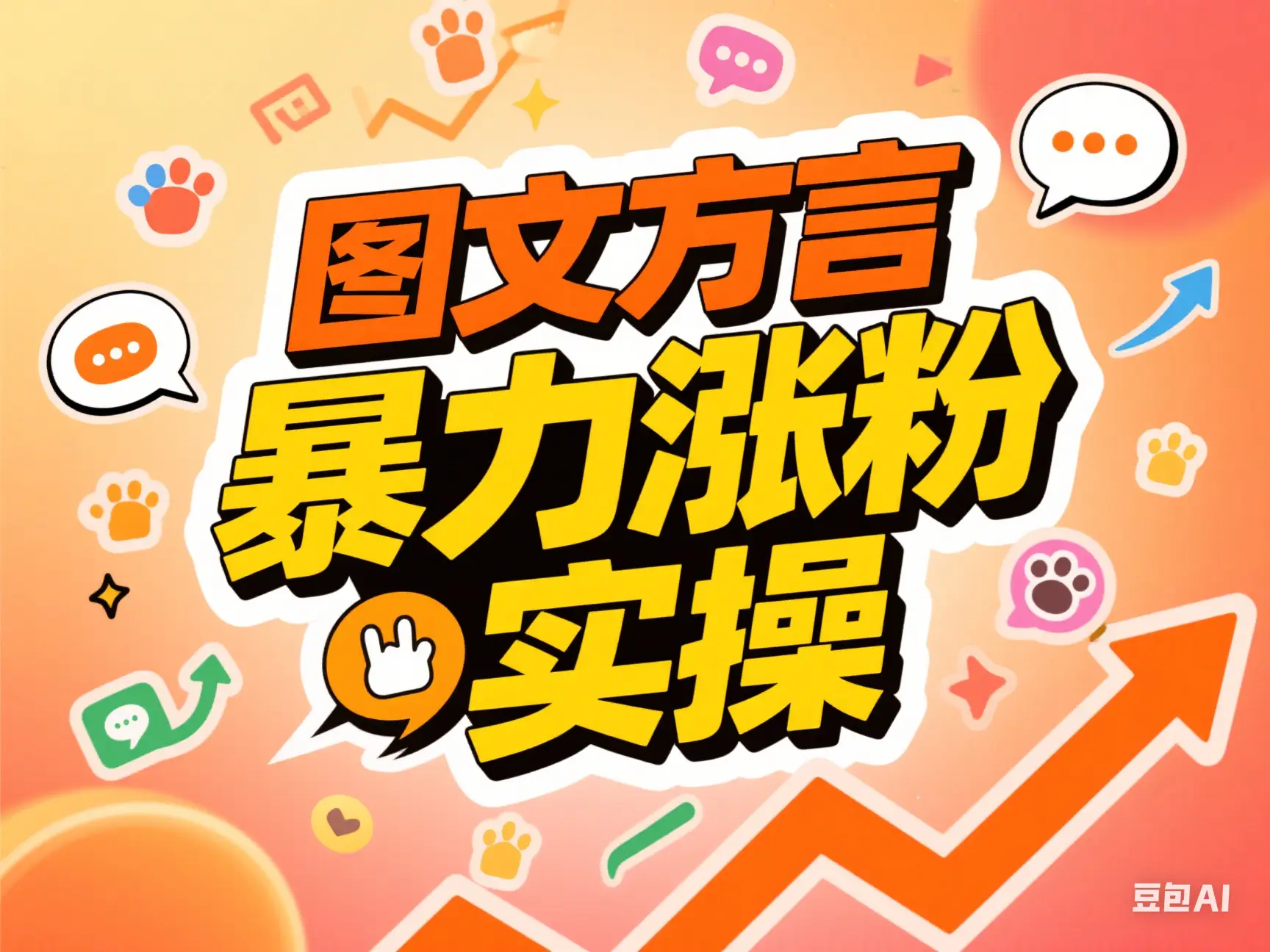 图文方言 暴力涨粉实操-创业猫