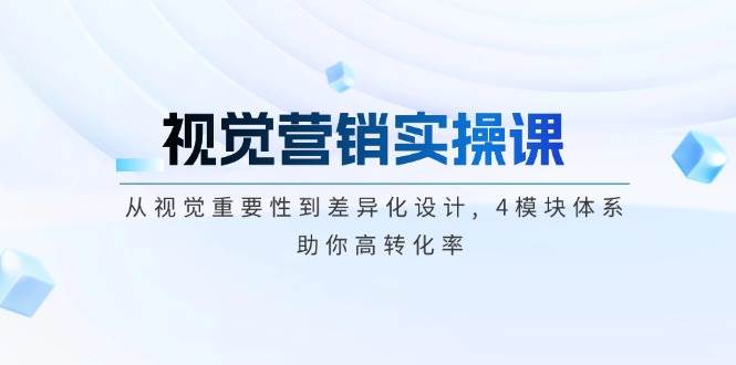 视觉营销实操课, 从视觉重要性到差异化设计, 4模块体系, 助你高转化率-五六七网创电商学院