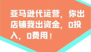 亚马逊代运营，你出店铺我出资金，0投入，0费用，无责任每天300分红，赢亏我承担-五六七网创电商学院