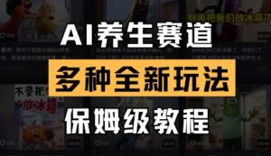 AI养生赛道，多种全新玩法，保姆级教程拆解-五六七网创电商学院
