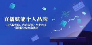 直播赋能个人品牌：IP人设塑造、内容策划、连麦运营、带货转化及复盘优化-五六七网创电商学院