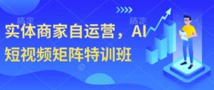 实体商家自运营，AI短视频矩阵特训班-五六七网创电商学院
