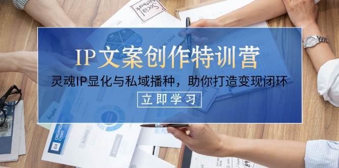 IP文案创作特训营，灵魂IP显化与私域播种，助你打造变现闭环(14节课)-五六七网创电商学院