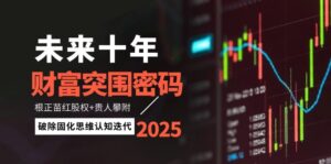 未来十年财富突围密码：根正苗红股权+贵人攀附，破除固化思维认知迭代-五六七网创电商学院