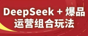 DeepSeek+爆品运营组合玩法，2025淘系精品课-五六七网创电商学院