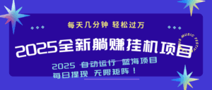 2025z最新挂机躺赚项目 一个月轻松上万-五六七网创电商学院