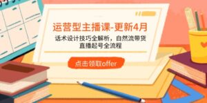 运营型主播课-更新4月，话术设计技巧全解析，自然流带货，直播起号全流程-五六七网创电商学院