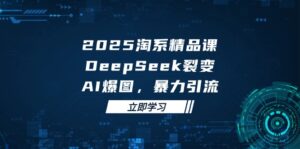 2025 淘系精品课，DeepSeek 裂变，AI 爆图，暴力引流-五六七网创电商学院