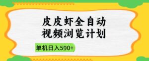 2025皮皮虾全自动视频浏览计划，单机日入5张+新手小白直接开干【揭秘】-五六七网创电商学院