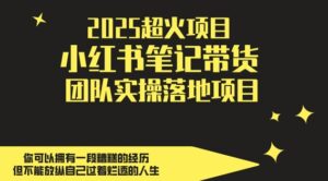 2025超火项目，副业最佳选择，小红书笔记带货团队实操落地项目，，轻松日入5张-五六七网创电商学院
