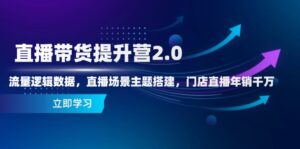 直播带货提升营2.0：流量逻辑数据，直播场景主题搭建，门店直播年销千万-五六七网创电商学院