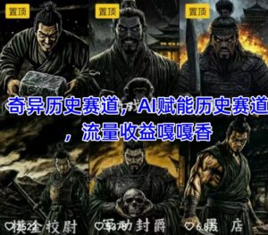 抖音奇异历史赛道，AI赋能历史赛道，流量收益嘎嘎香，狂撸伙伴计划-五六七网创电商学院