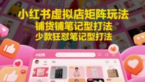 小红书虚拟店矩阵玩法，铺货铺笔记型打法，少款狂怼笔记型打法-五六七网创电商学院