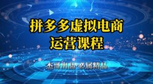 拼多多虚拟资料项目，从起店到出单全套系列教程，从0到1小白也可以轻松上手-五六七网创电商学院