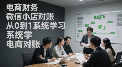 电商财务微信小店对账，从0到1系统学习电商对账-五六七网创电商学院