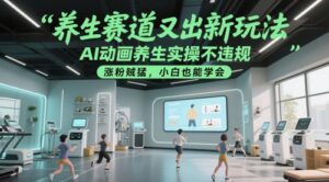 养生赛道又出新玩法，AI动画养生实操不违规，涨粉贼猛，小白也能学会-五六七网创电商学院