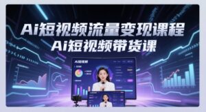 Ai短视频流量变现课程，Ai短视频带货课-五六七网创电商学院