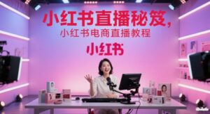 小红书直播秘笈，小红书电商直播教程-五六七网创电商学院