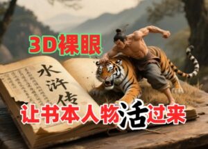 书本人物裸眼3D视频，新的玩法，流量超猛，保姆级教程-五六七网创电商学院