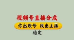 视频号直播分成，全程托管招募，单月轻松变现8k【揭秘】-五六七网创电商学院