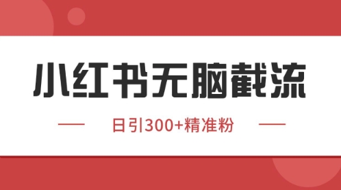 小红书只要你有同行就能获客，独家野路子获客玩法，暴力截流【揭秘】-五六七网创电商学院
