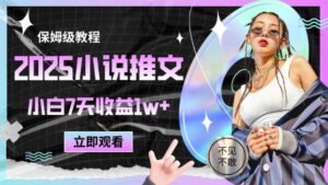2025小说推文最新玩法，推文保姆级教程，小白7天收益1w+-五六七网创电商学院