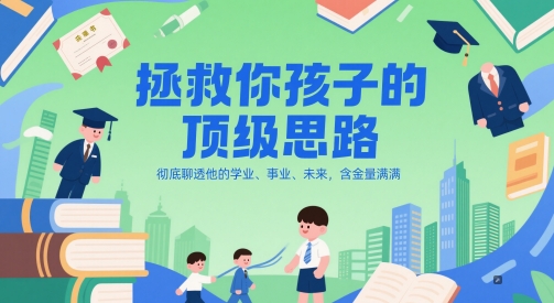 付费文章：拯救你孩子的顶级思路，彻底聊透他的学业、事业、未来，含金量满满-五六七网创电商学院
