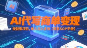 AI代写商单变现，技能型项目，单人日入多张 【项目SOP手册】-五六七网创电商学院