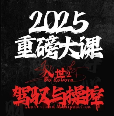 2025重磅大课，入世2，驾驭与控制-五六七网创电商学院