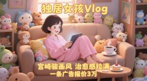 单个账号涨粉71W！用AI制作独居女孩Vlog，宫崎骏画风，治愈感拉满，一条广告报价3W-五六七网创电商学院