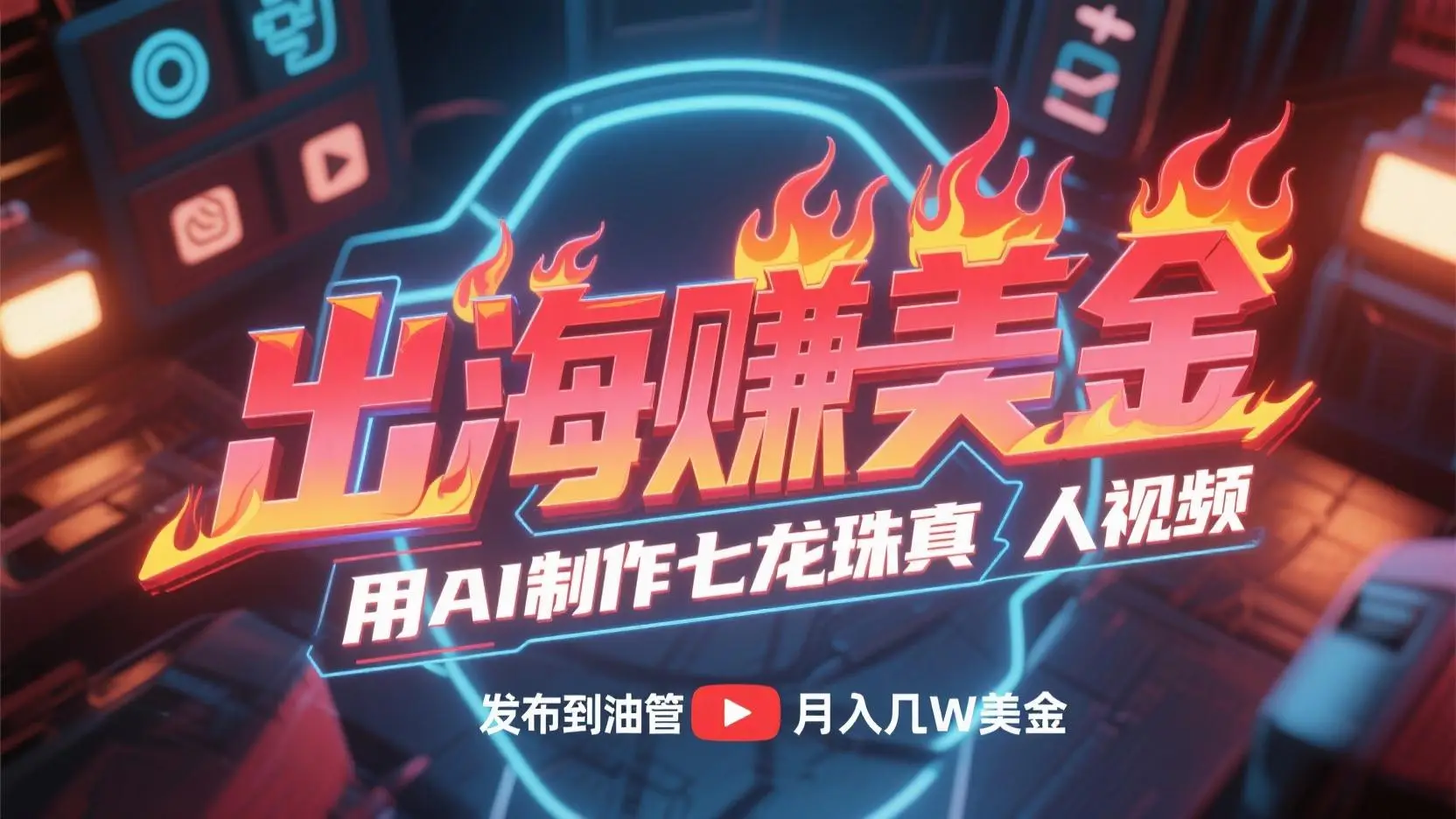 出海赚美金，用AI制作七龙珠真人视频，发布到油管，条条爆火，月入几十K美金-创业猫