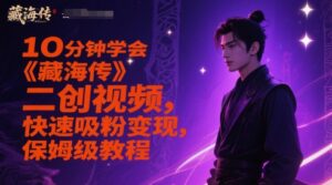 10分钟学会《藏海传》二创视频，快速吸粉变现，保姆级教程-五六七网创电商学院