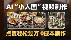 制作AI“小人国”微缩景观的短视频,点赞轻松过万,0成本制作-五六七网创电商学院