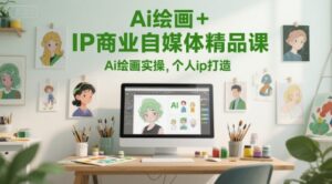 Ai绘画+IP商业自媒体精品课，Ai绘画实操，个人ip打造-五六七网创电商学院