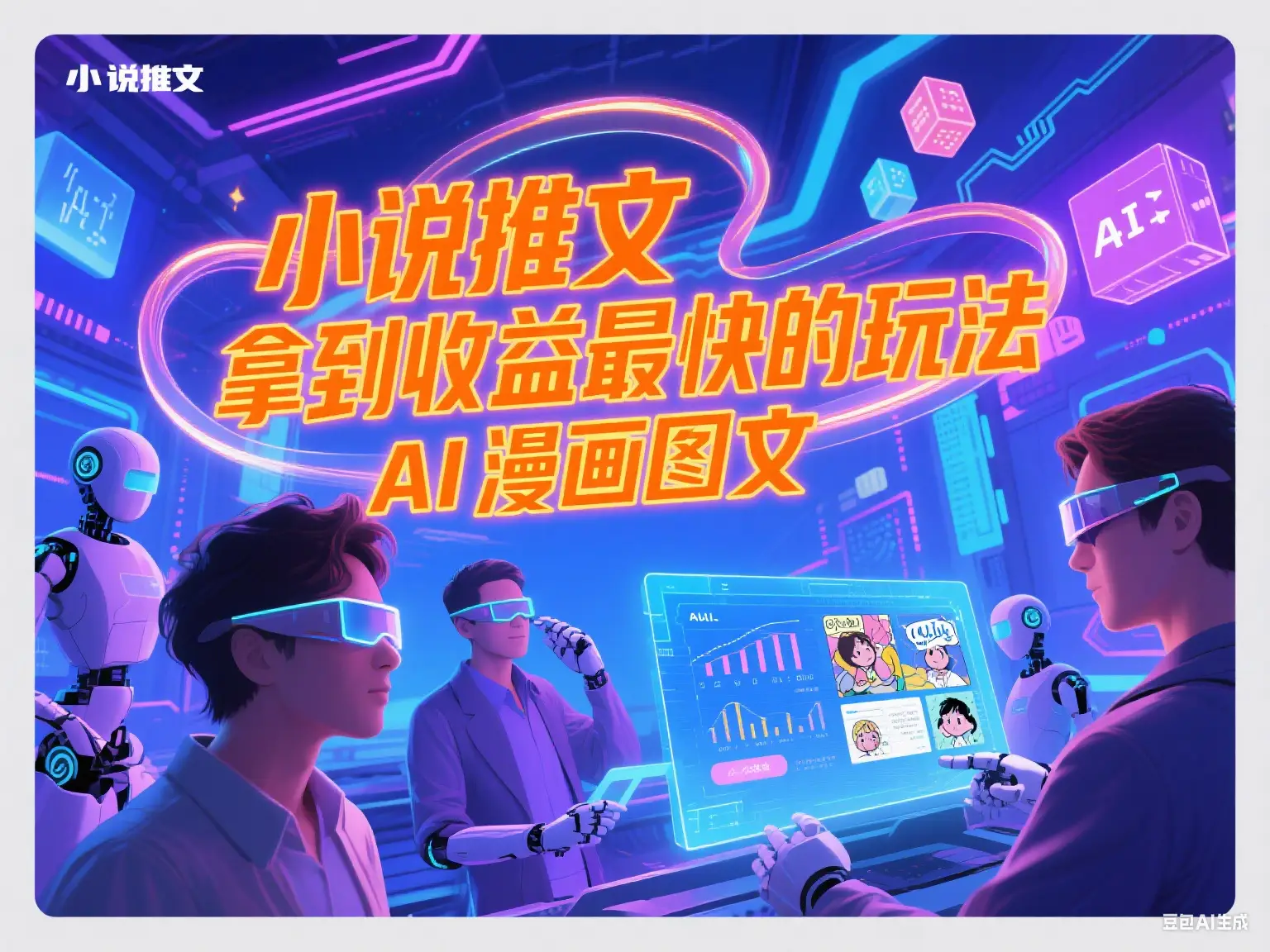 小说推文 拿到收益最快的玩法 AI漫画图文-创业猫