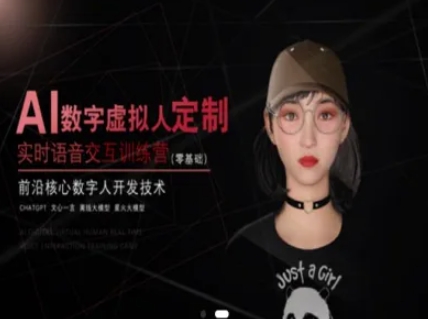 AI数字虚拟人定制，实时语音交互训练营(零基础)，前沿核心数字人开发技术-五六七网创电商学院