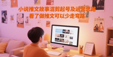 小说推文故事混剪起号及运营思路，看了做推文可以少走弯路-五六七网创电商学院