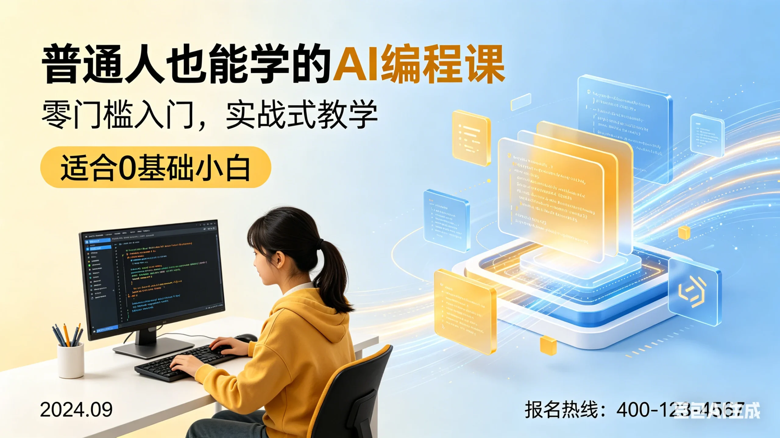 【精】大桶·普通人也能学的AI编程课，零门槛入门，实战式教学-五六七网创电商学院