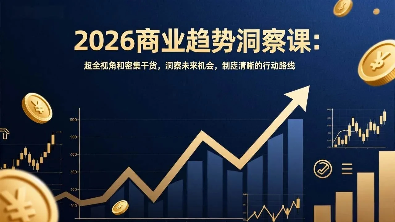 【精】2026商业趋势洞察课：超全视角和密集干货，洞察未来机会，制定清晰的行动路线-五六七网创电商学院