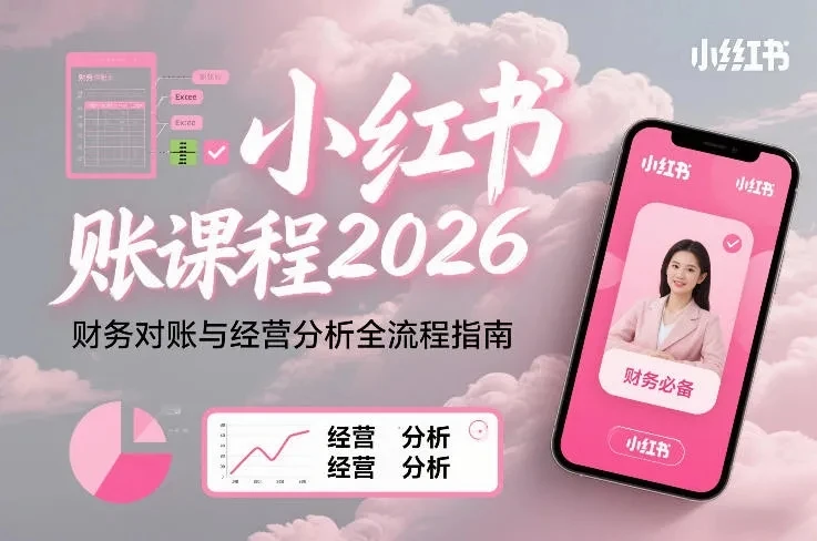 【精】小红书对账课程2026，财务对账与经营分析全流程指南-五六七网创电商学院
