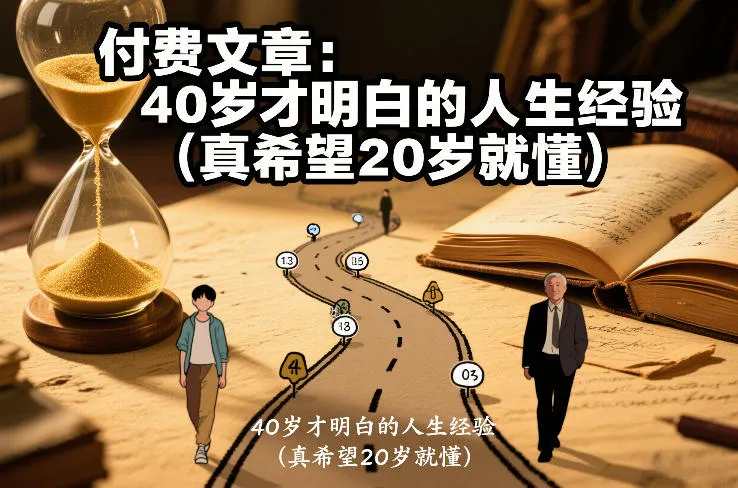 付费文章：40岁才明白的人生经验(真希望20岁就懂)-五六七网创电商学院