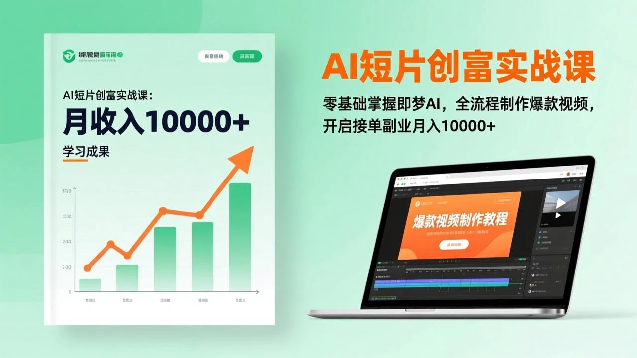 【精】AI短片创富实战课：零基础掌握即梦AI，全流程制作爆款视频，开启接单副业月入10000+(更新)-五六七网创电商学院
