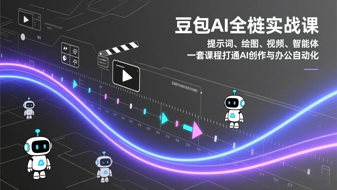 【精】豆包AI全栈实战课：提示词、绘图、视频、智能体，一套课程打通AI创作与办公自动化-五六七网创电商学院
