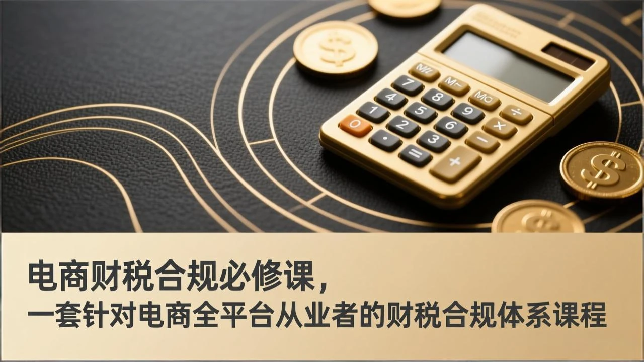 电商财税合规必修课，是一套针对电商全平台从业者的财税合规体系课程-五六七网创电商学院