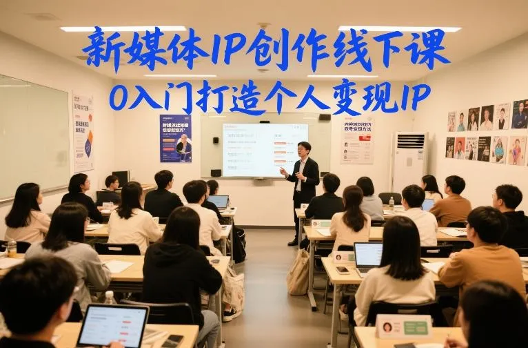 【精】新媒体IP创作线下课，0入门打造个人变现IP-五六七网创电商学院