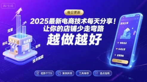 【精】2025最新电商技术每天分享，让你的店铺少走弯路，越做越好(更新26年01月)-五六七网创电商学院