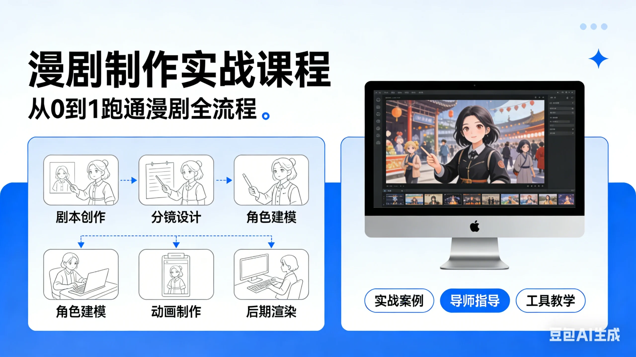 【精】漫剧制作实战课程从0到1跑通漫剧全流程-五六七网创电商学院