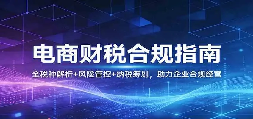 【精】电商财税合规指南:全税种解析+风险管控+纳税筹划,助力企业合规经营-五六七网创电商学院
