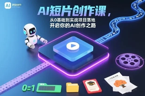 【精】AI短片创作课，从0基础到实战项目落地，开启你的AI创作之路-五六七网创电商学院